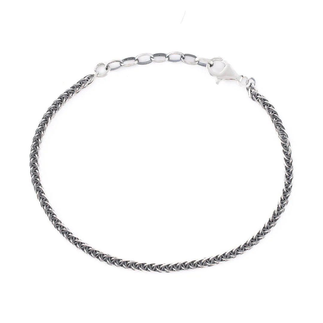 Silver 2.6mm Square Spiga Bracelet - Image 5