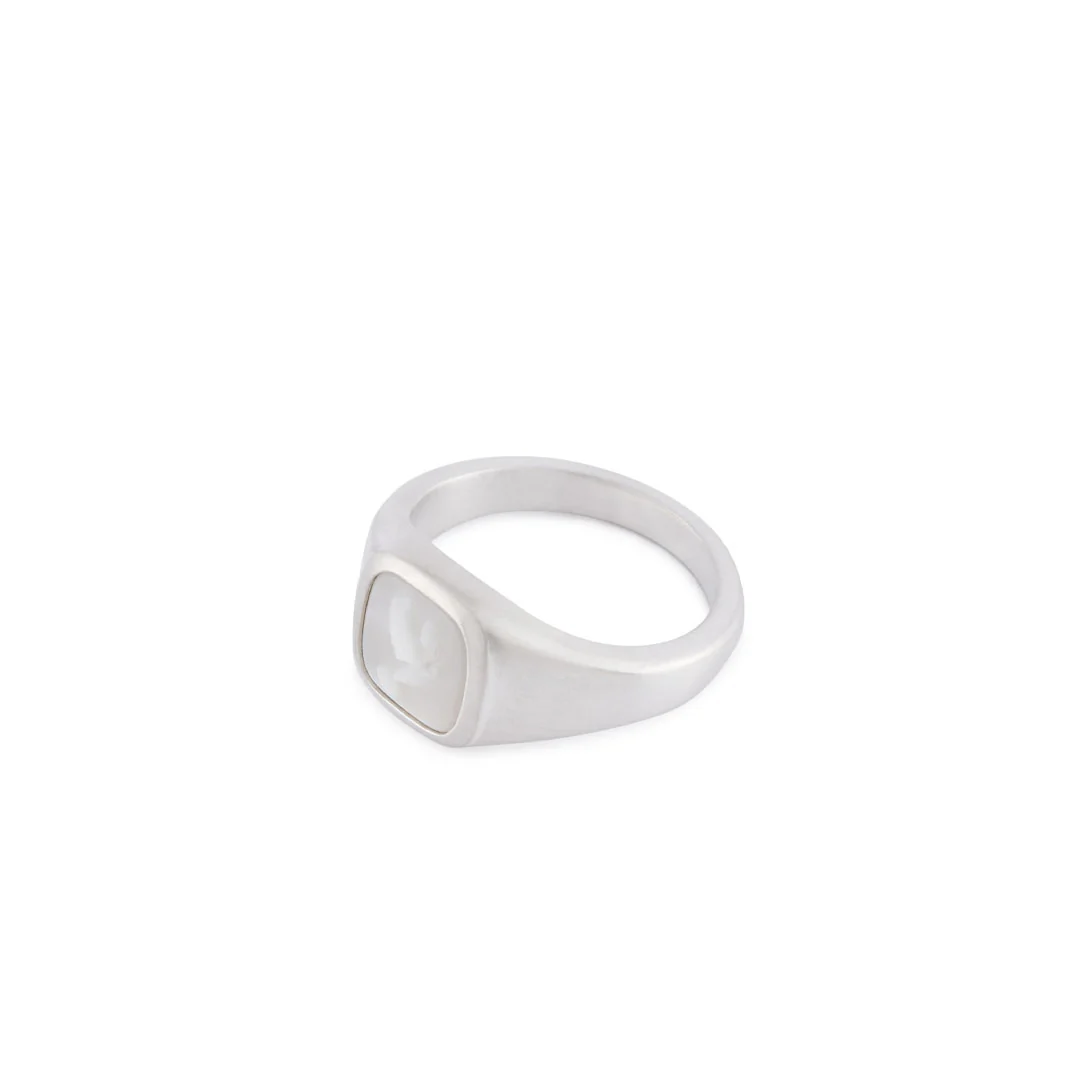 Silver Dove Cameo Ring - Image 5